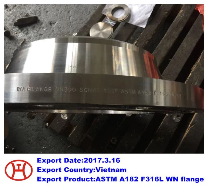 ASTM A 182  F 316 L WN Brida DN 300  SCH 40  Clase  150