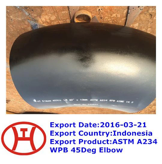 ASTM A 234  WPB  45 Codo Deg