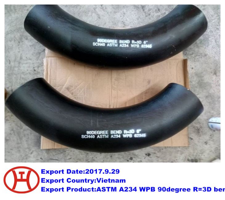 ASTM A 234 WPB 90 grado R=3 D Bend