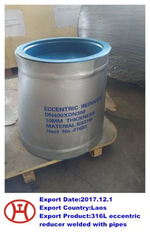 316 L Reductor excéntrico soldado con tubos